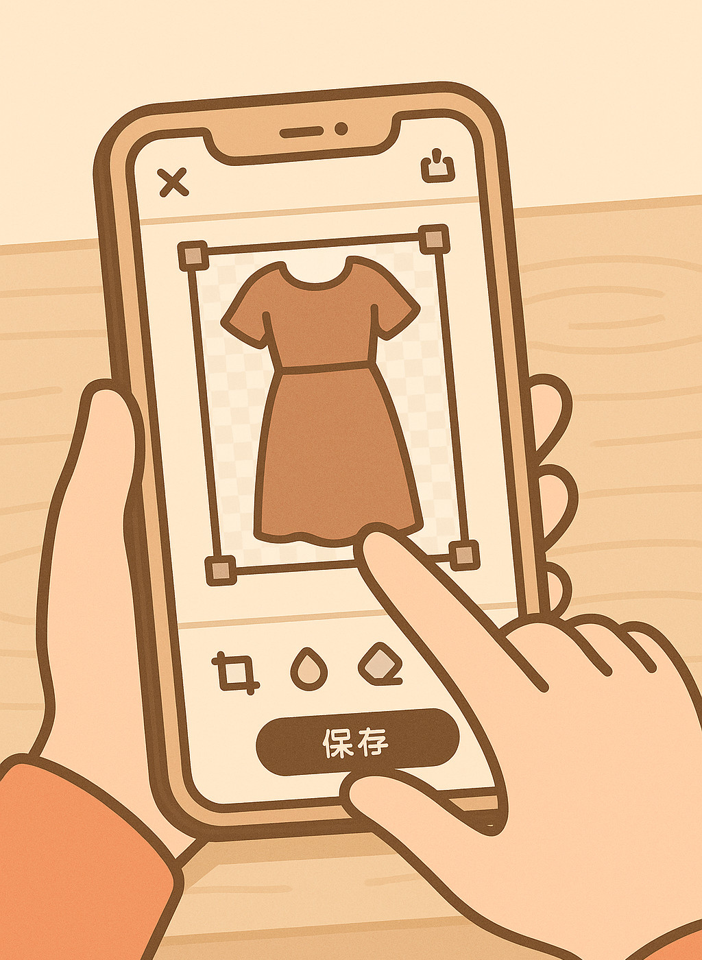 画像トリミング加工のイメージ